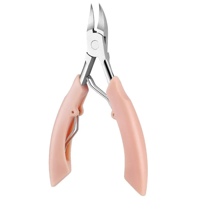 Bevel olecranon nail groove nail clippers in five colours: black, red, blue, pink, white.