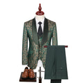 Men's jacquard slim fit wedding suit in black, acetate fibre blend, Asian sizing