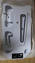 PS5 charging cooling station with controller storage slots and integrated fan in white or black