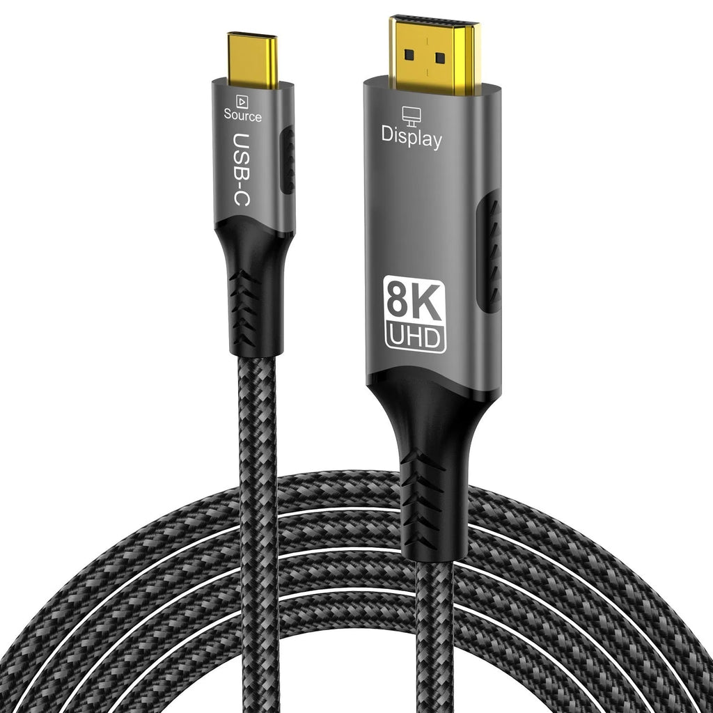8K60Hz Type-C male to HDMI one-way conversion data cable in 1m 2m 3m lengths