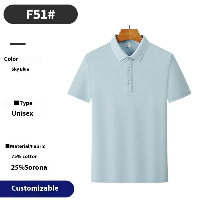Men's loose fit cotton pullover work shirt in solid colour with short sleeves for summer