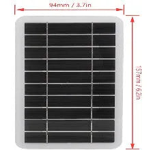 2W 5V portable solar panel charger with USB cable for mobile phones and small electronics