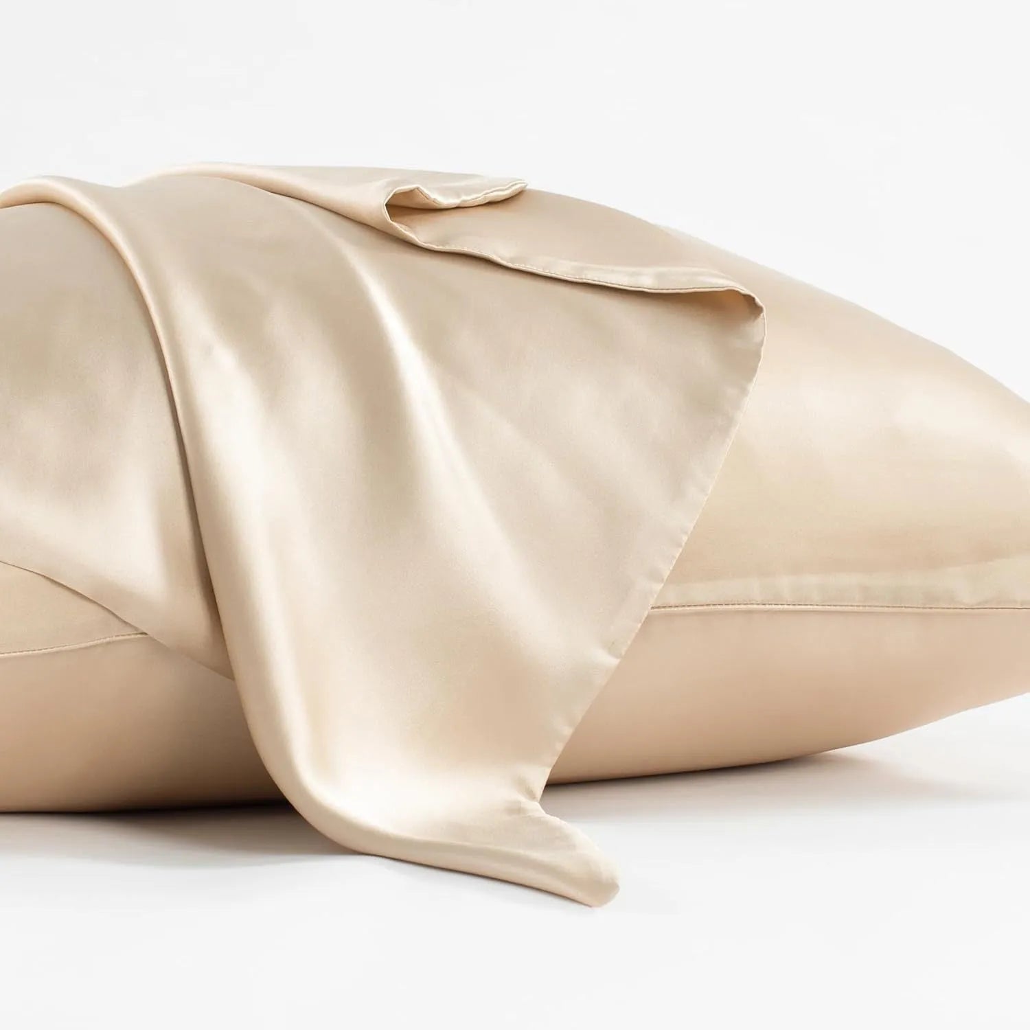 Mulberry silk envelope pillowcase in solid colour with modern simple design showing size options