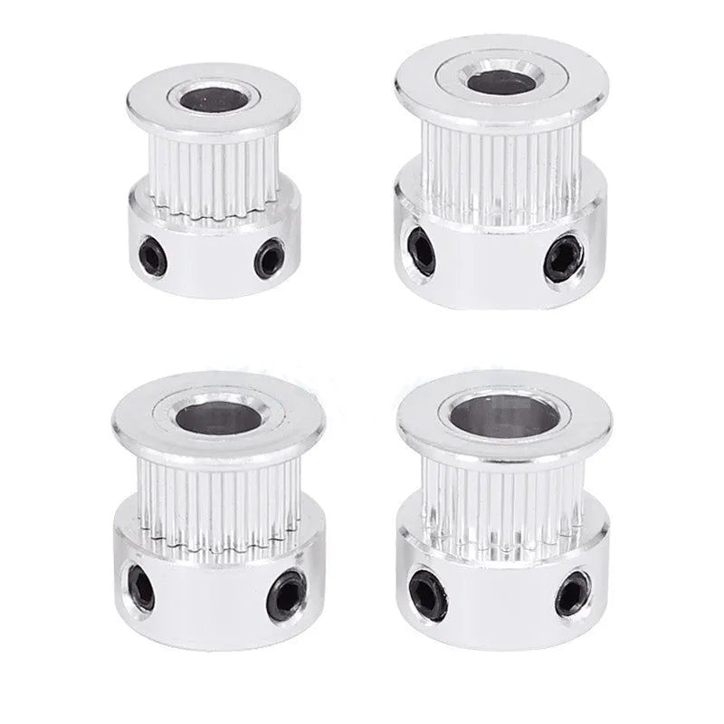 White stainless steel 2GT timing belt pulley 20 tooth 8mm bore for 3D printer extrusion gear