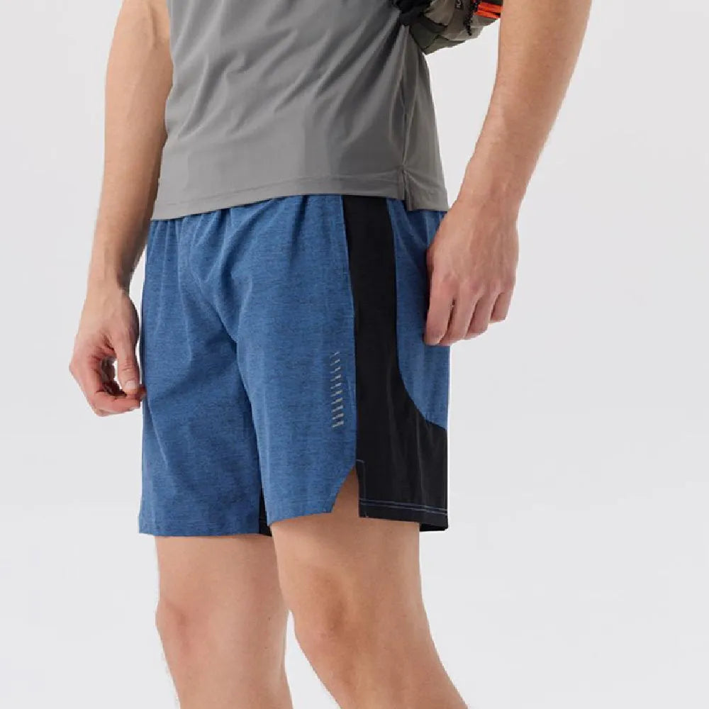 Men's forest green spandex casual shorts with a mid-waist and short-length fit.
