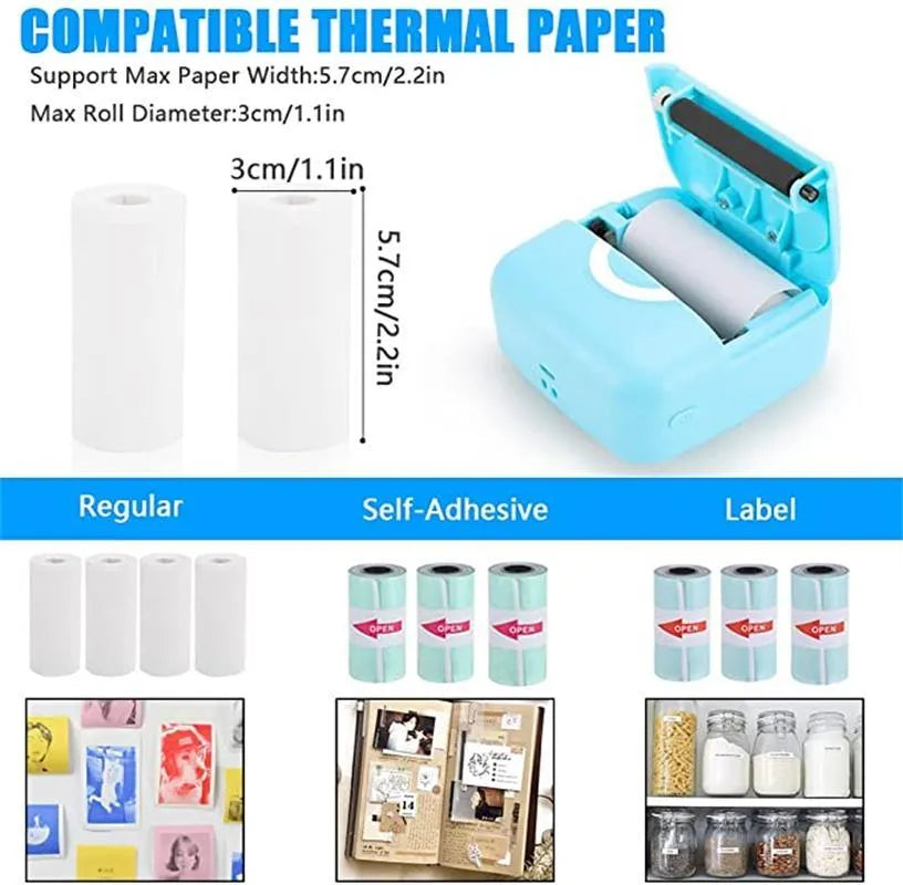C13 self-adhesive label printer with Bluetooth in pink, compact thermal label maker