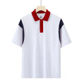Combed cotton raglan short sleeve shirt in loose fit available in black, red, and dark green