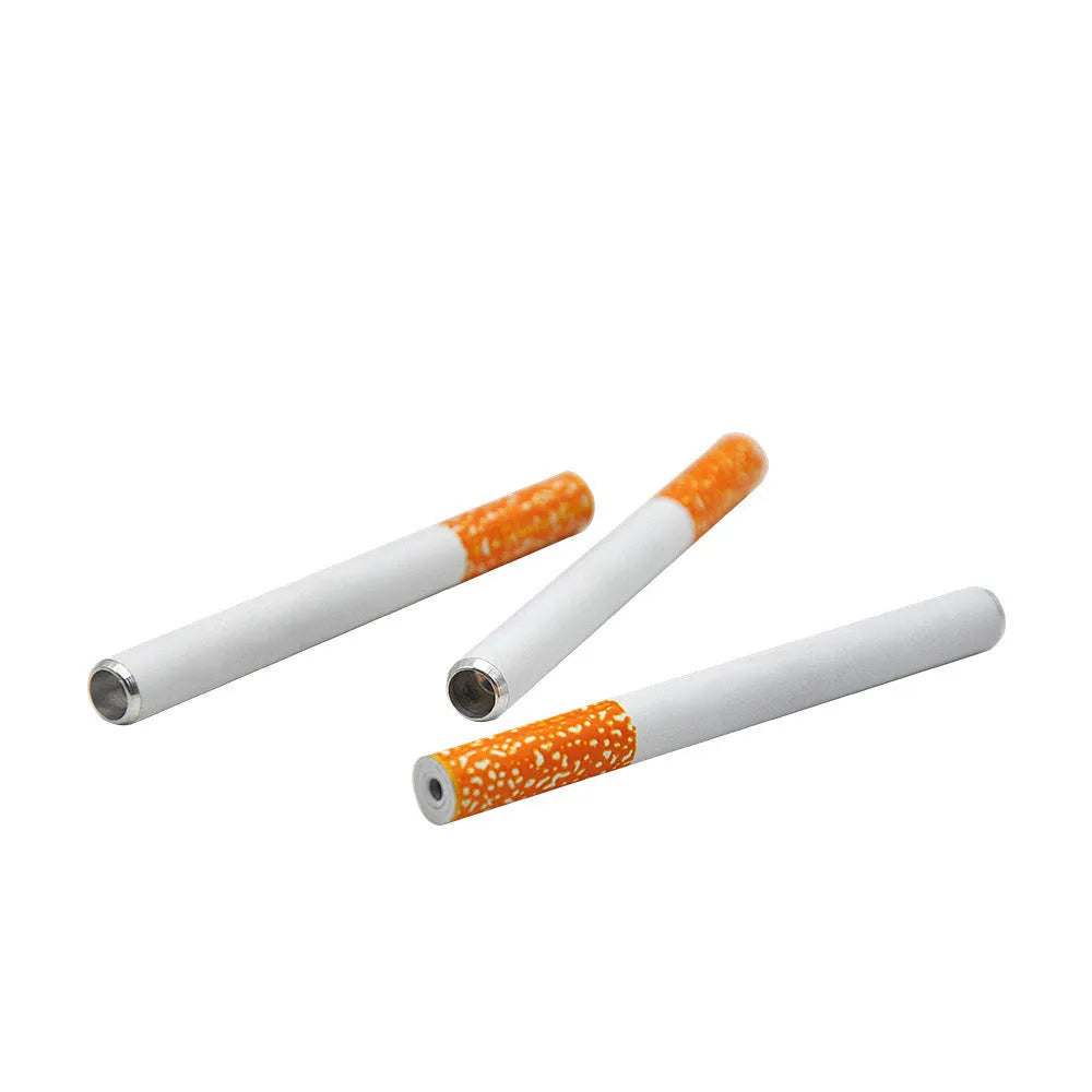 78mm aluminium cigarette shaped smoke pipe with filter keychain design on keyring