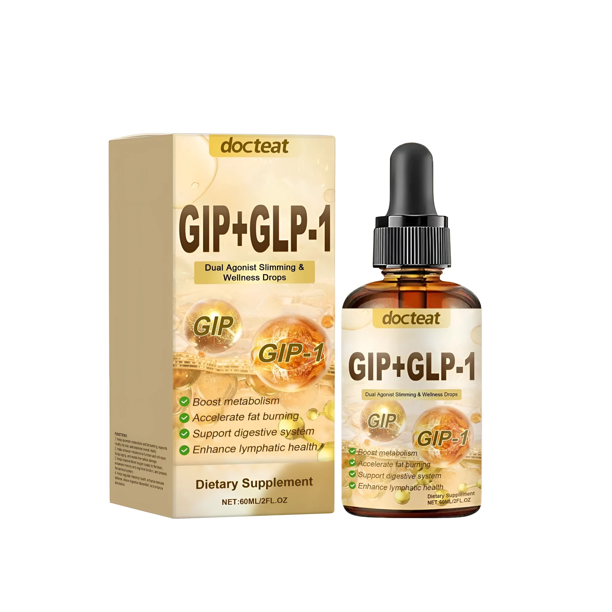 Drip Health Drops Support The Intestines 60ml liquid supplement bottle with dropper