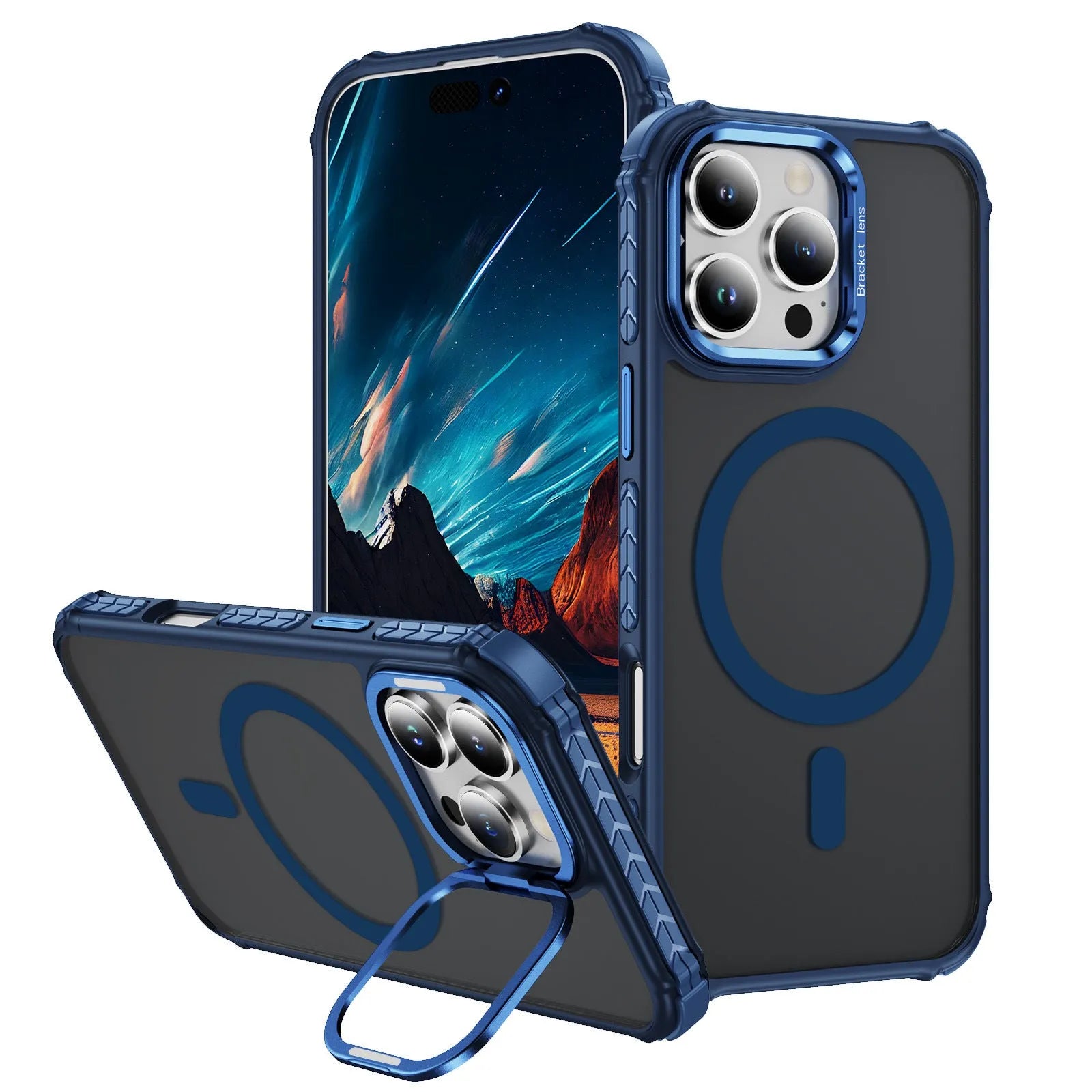 Magnetic skin-absorbing TPU PC protective back cover case for Apple iPhone in black