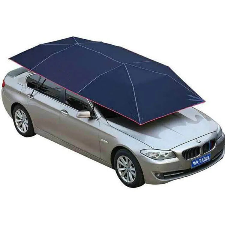 Auto Supplies fully automatic mobile insulated carport tarpaulin Oxford cloth polyester UV protection 400x210cm blue canvas