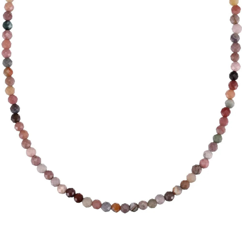 925 silver geometric clavicle chain necklace for women in silver electroplated finish DY191245-S-S-HD
