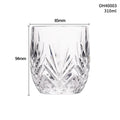 Clear thick bottom crystal whiskey shot glass with heavy base and 400ml capacity.