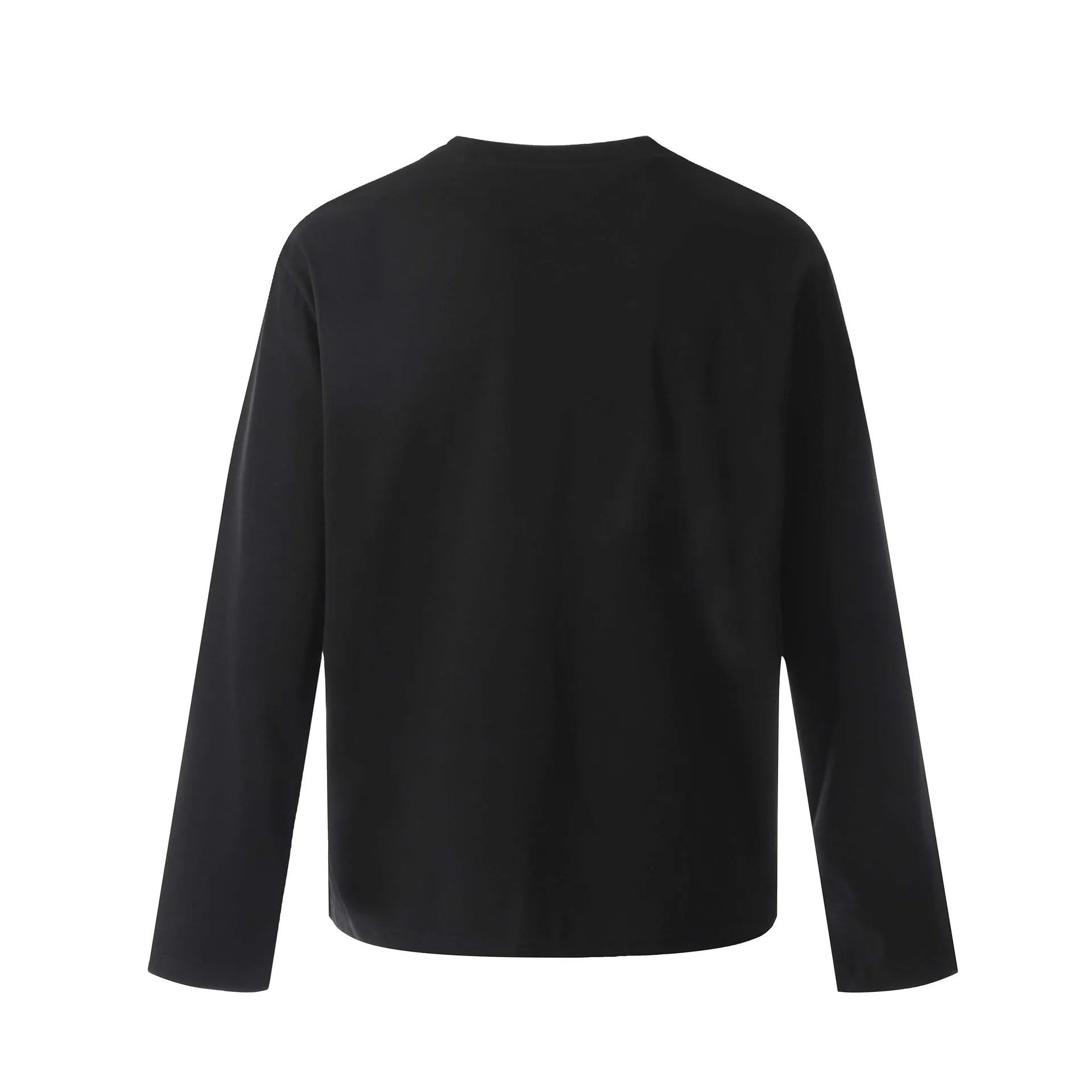 Men's cotton pullover sweatshirt with long sleeves in loose retro design showing black and floral grey colour options