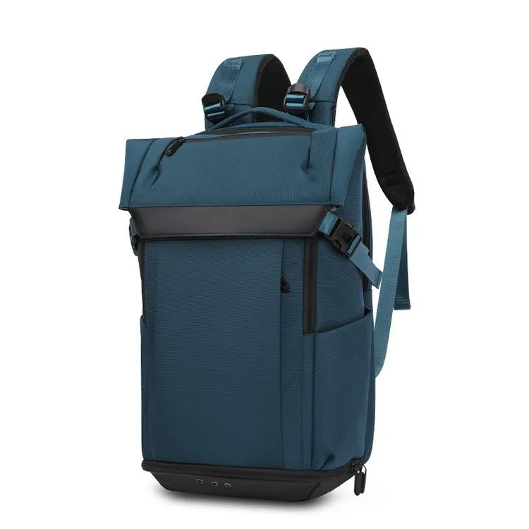 Multi-functional Oxford cloth leisure backpack for men 27x47x22cm in Gray