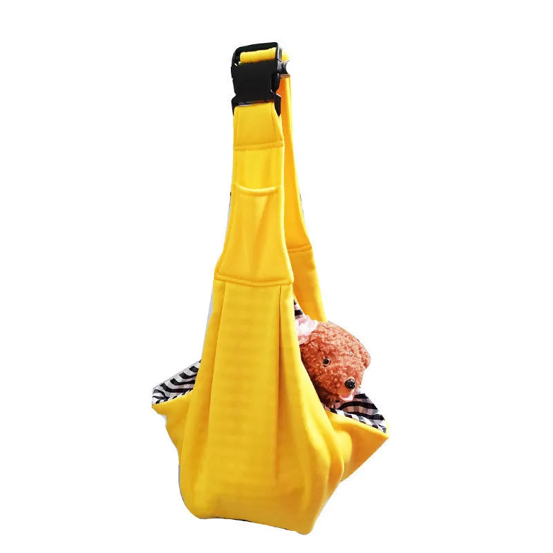 Breathable mesh cat messenger bag folded with adjustable strap in summer colour option