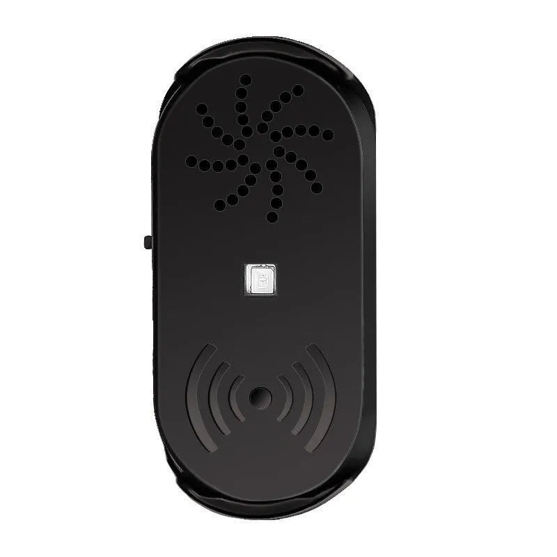 Black car door reminder with infrared sensor for vehicle safety warnings