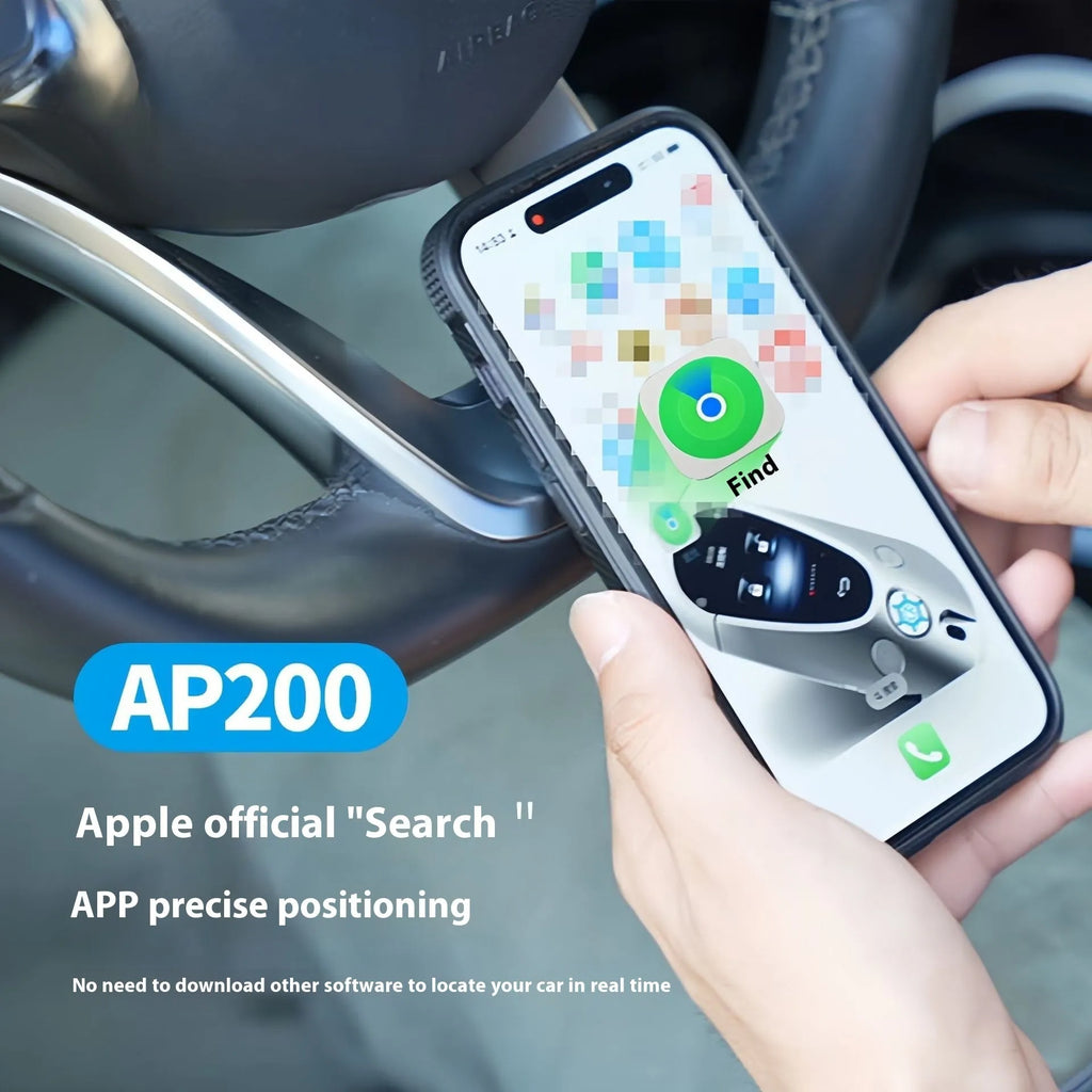 Black ABS plastic GPS car locator tracker with a 12V plug for vehicle charging ports.