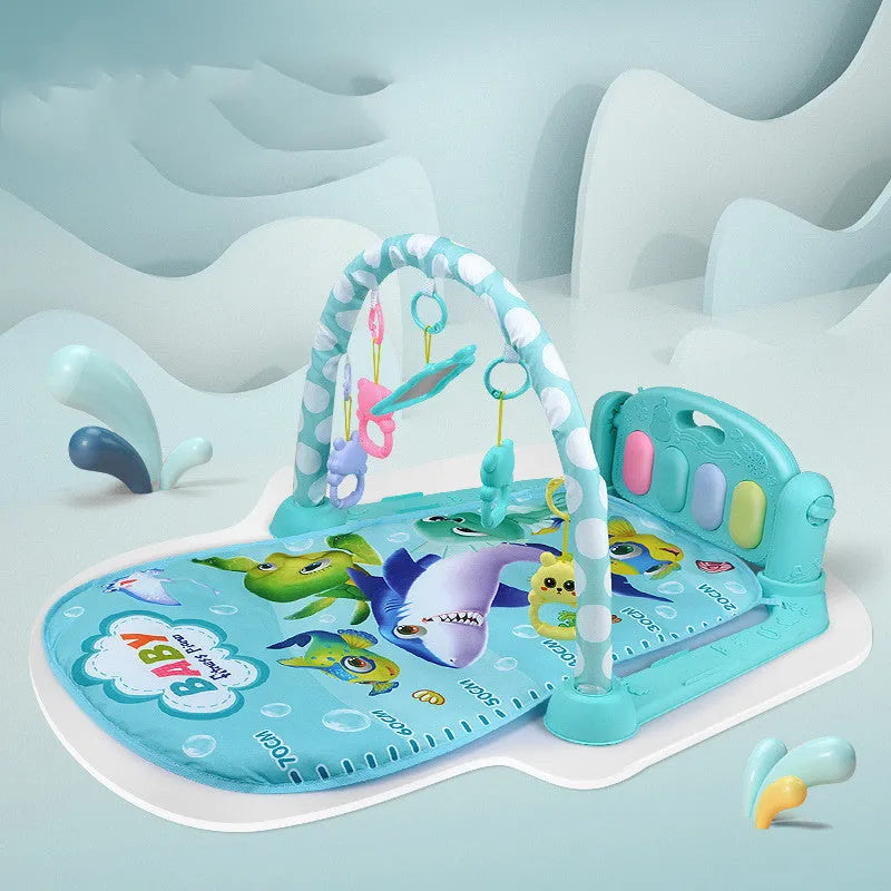 Baby fitness frame pedal piano toy with animal themes for infant developmental play