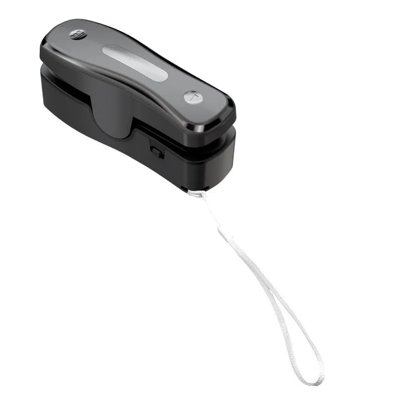 USB rechargeable mini sealing machine with magnetic patch in milky white colour