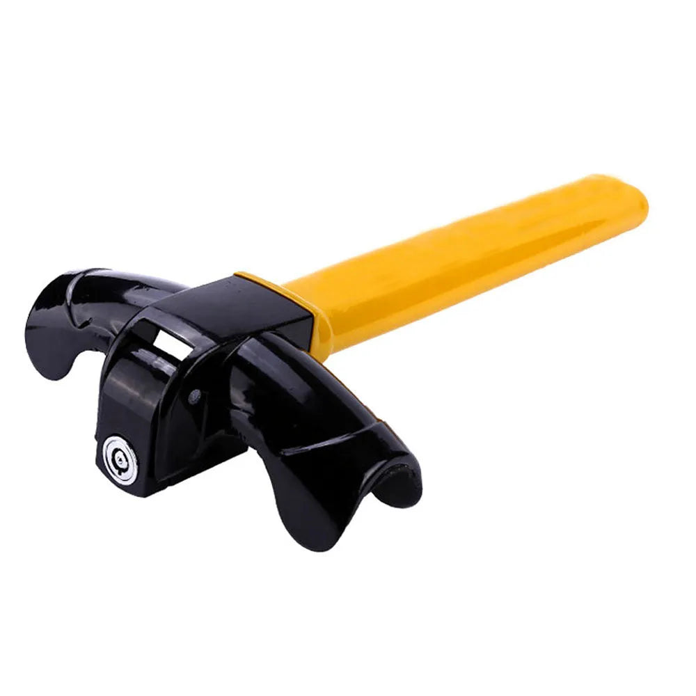 Yellow alloy one-piece steering wheel T lock for vehicle anti-theft security