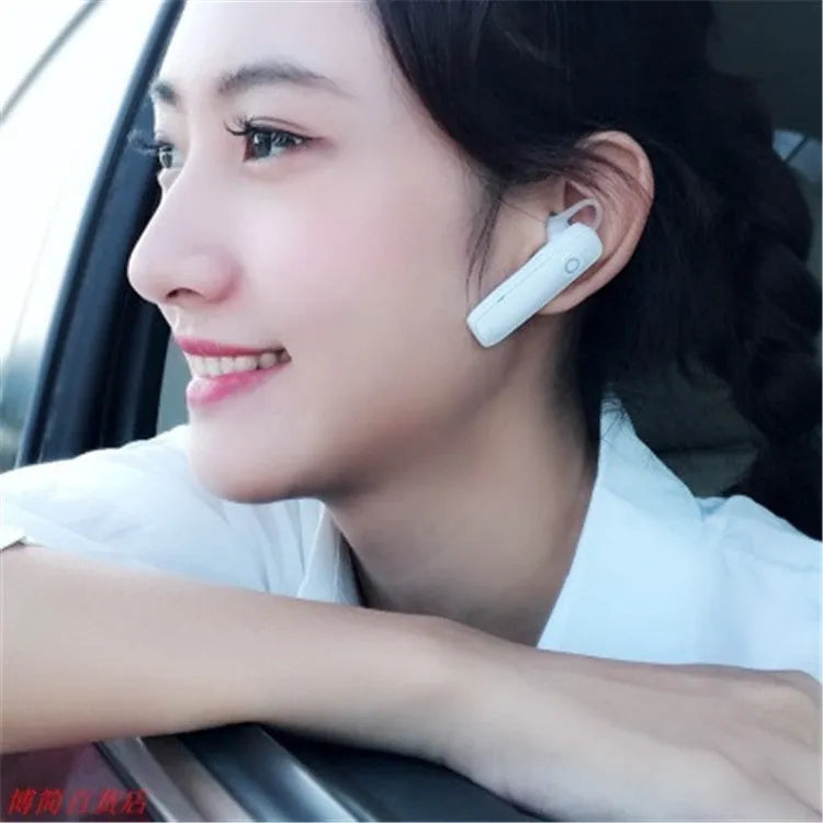 M165 Mini Bluetooth Headset sports wireless in-ear mono earbud in black or white with paper box or pp bag packaging