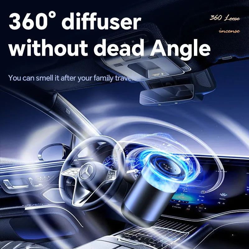 Car aromatherapy diffuser cloud mist air freshener with intelligent mode for RVs trucks sedans
