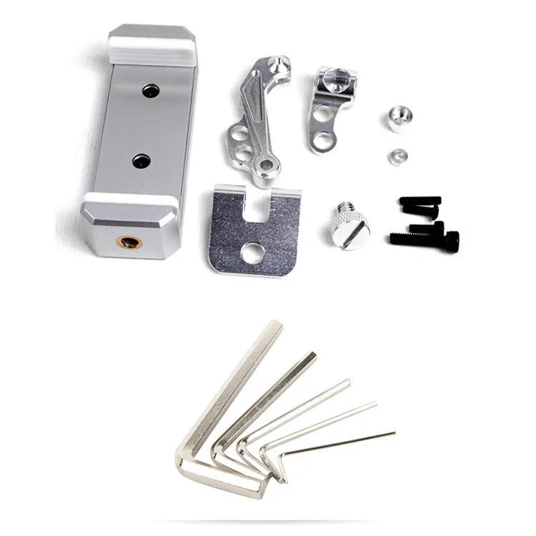 Silver universal mobile phone holder with remote control lanyard for car models