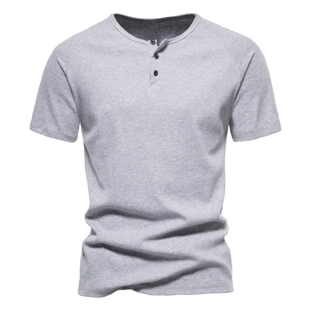Men's retro cotton short sleeve fitness t-shirt in loose pullover style, available in six colours and sizes M to XXXL