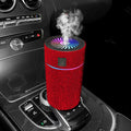 Car mounted USB air purifier humidifier in diamond finish colours