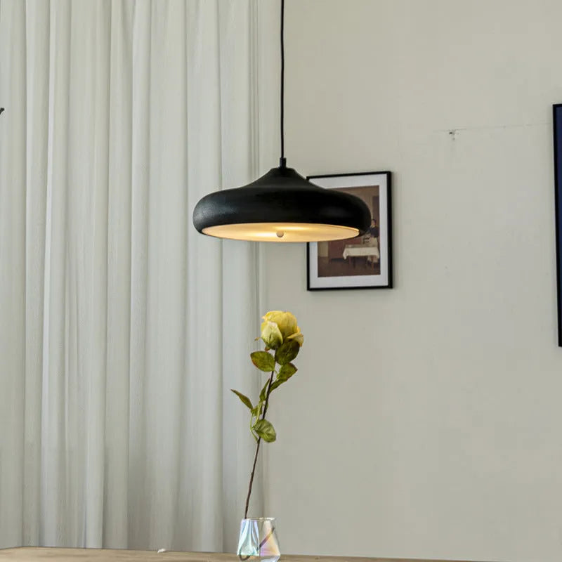 Retro American style iron chandelier, 30cm diameter, antique black finish, for restaurant or dining room ceiling