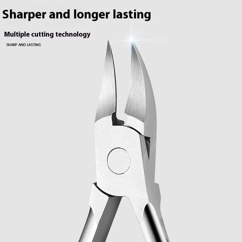 Bevel olecranon nail groove nail clippers in five colours: black, red, blue, pink, white.
