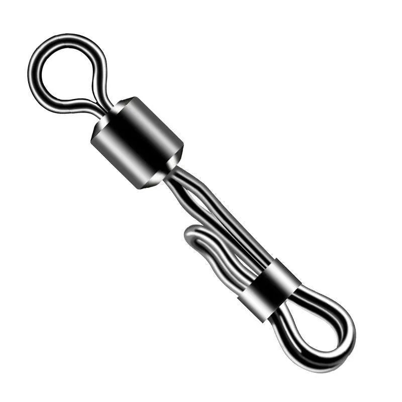 Brass quick change fishing barrel swivel with quick release 8-word ring for fast line changing