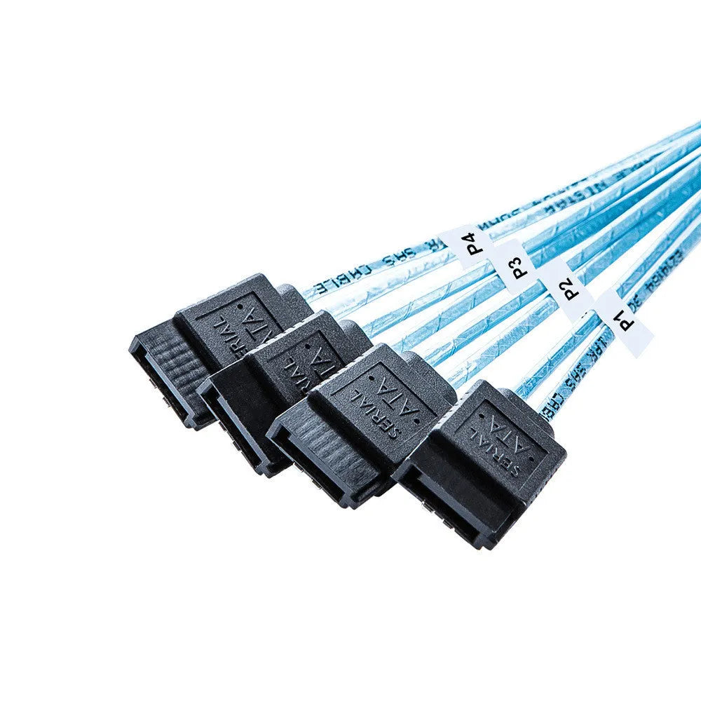 Straight head SAS server hard disk data cable with coaxial connectors in 0.5m or 1m length