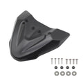 Black ABS plastic fixed front wing accessory for KTM 390 and 790 Adventure motorcycles.
