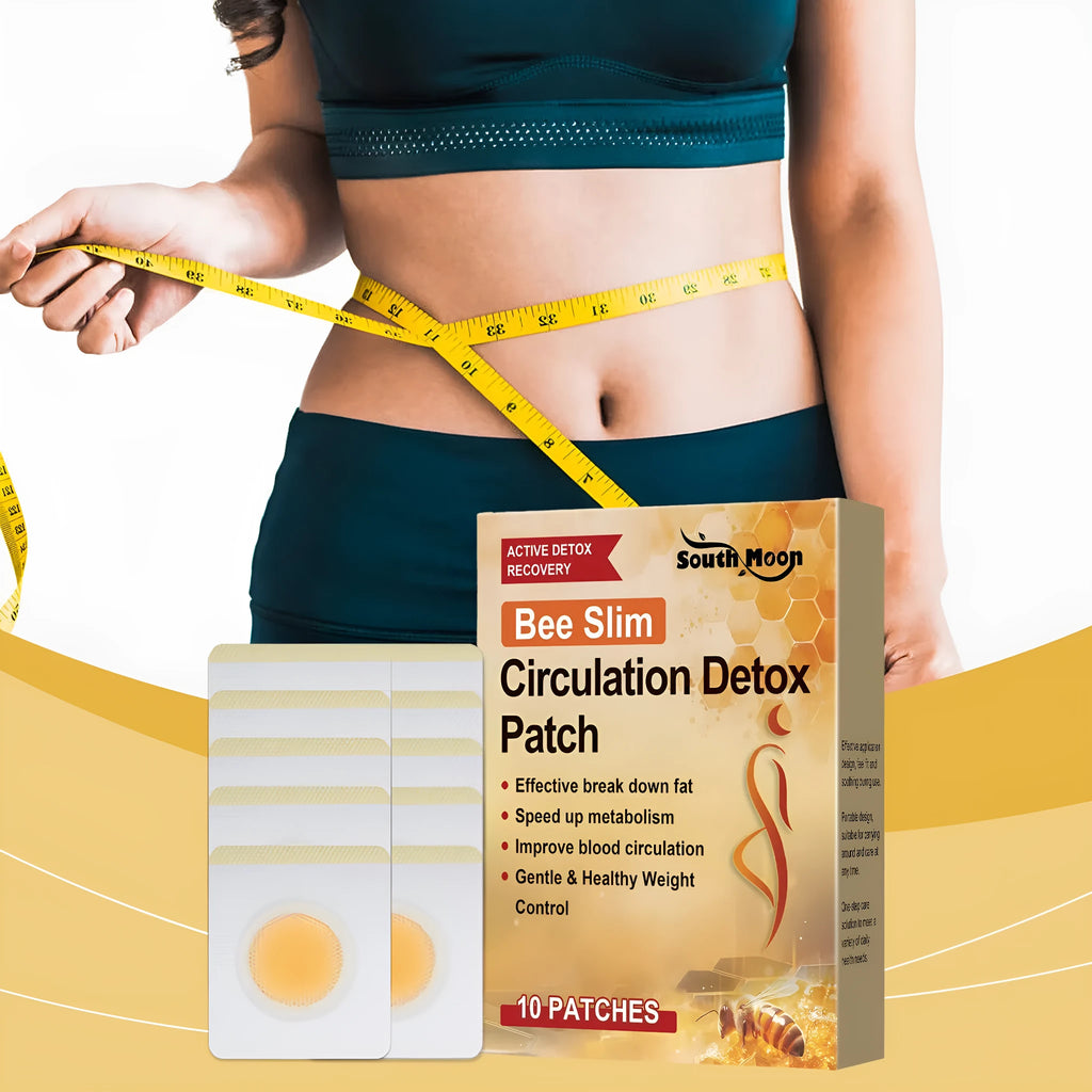 Herbal body shaping navel stickers pack with 10 adhesive patches containing bee venom and argy wormwood