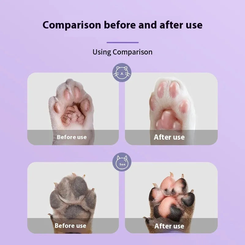 40g tub of pet foot cream with Brazil palm wax for cat and dog paw lubrication