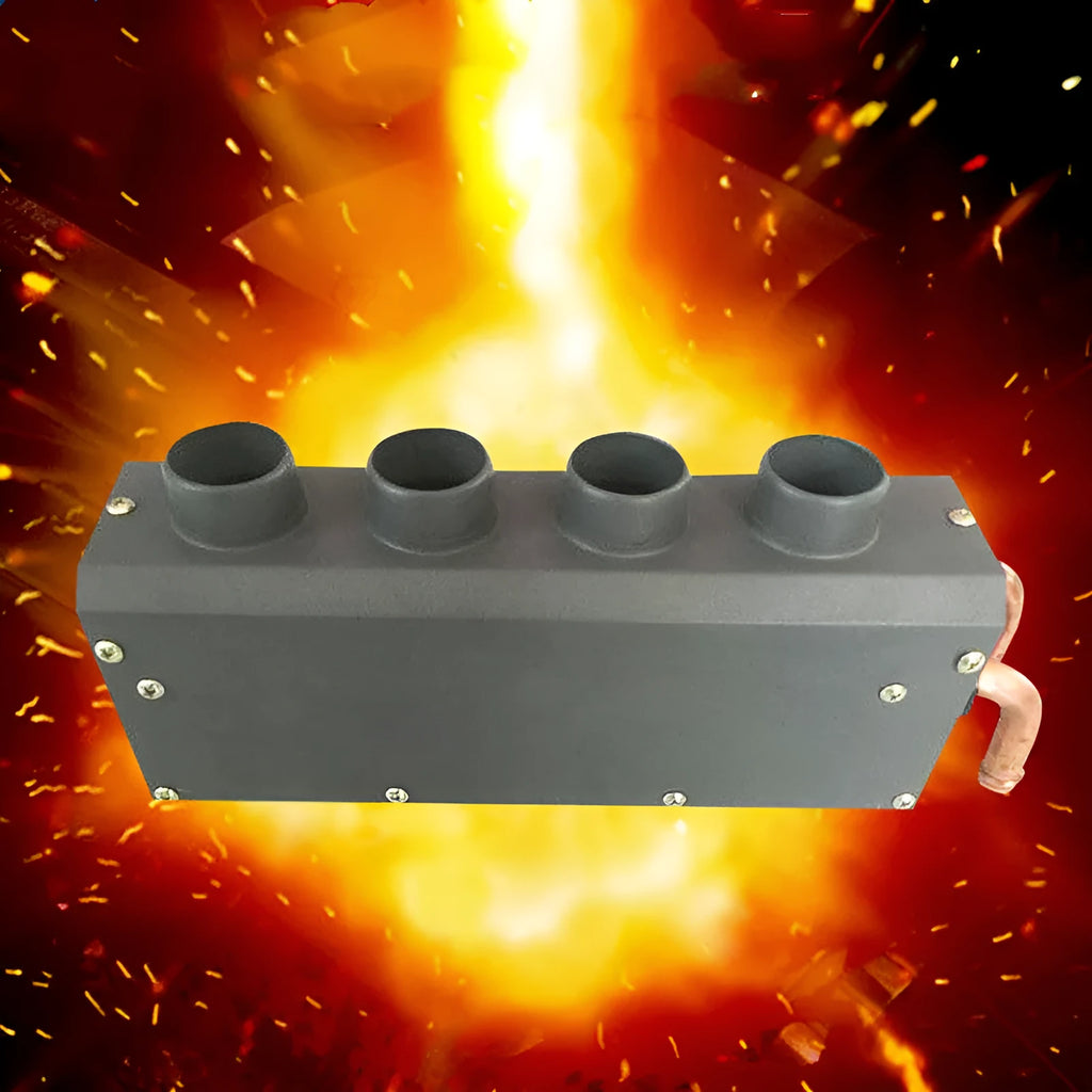 Metal car heater with four-hole copper pipe for 12V and 24V vehicle cabin heating