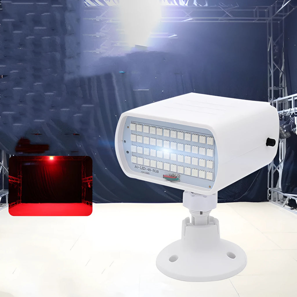 Sound control 48 LED strobe light unit with compact design for stage and club lighting