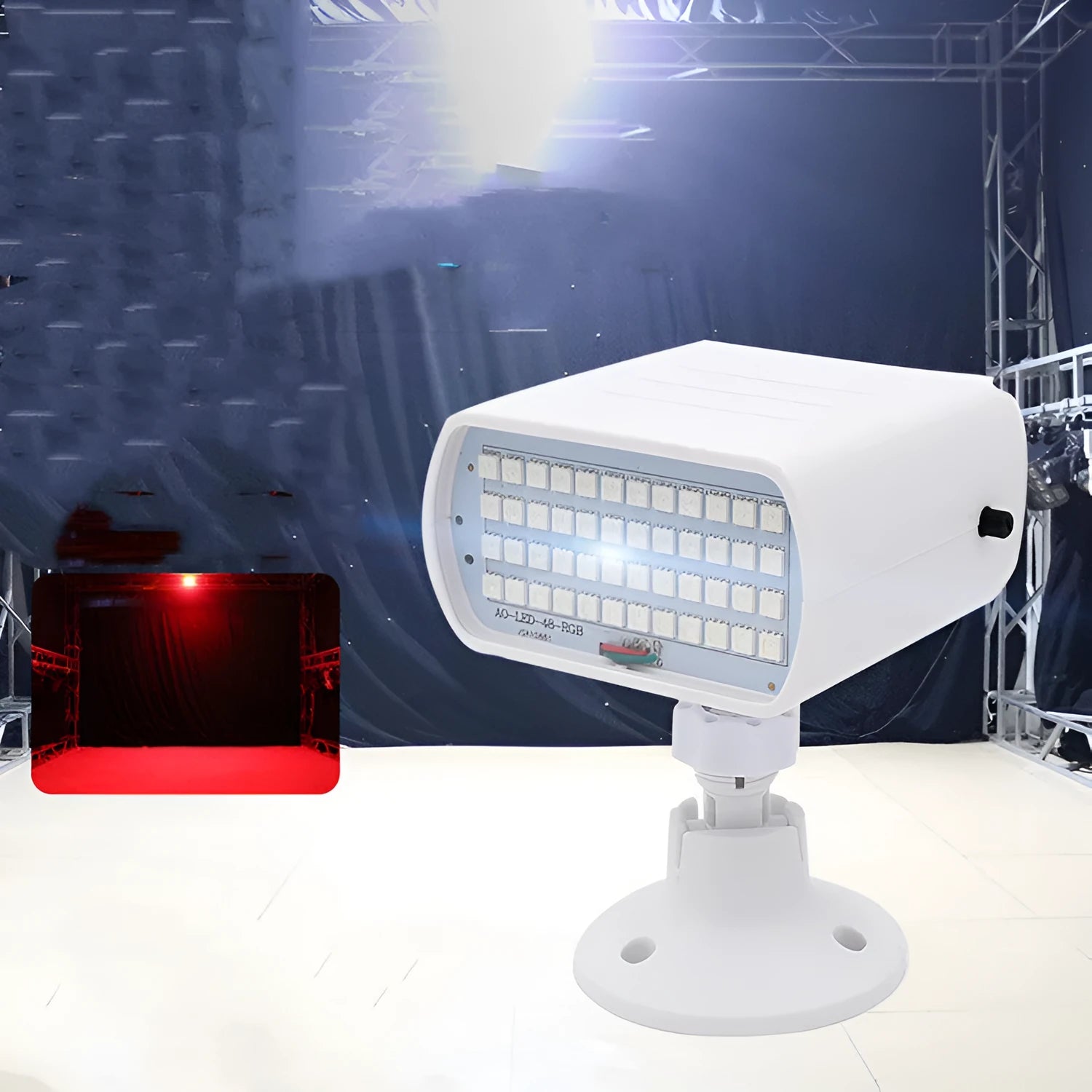 Sound control 48 LED strobe light unit with compact design for stage and club lighting