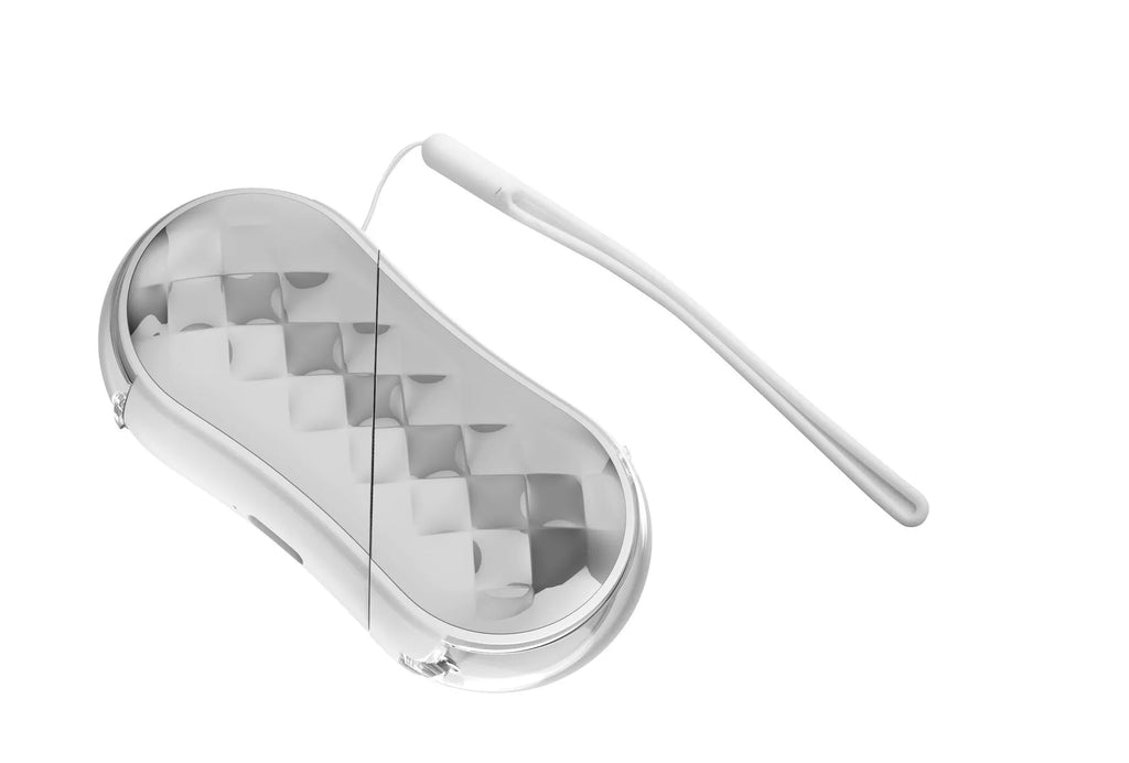 Deformable heart-shaped in-ear wireless Bluetooth headset in white with noise reduction