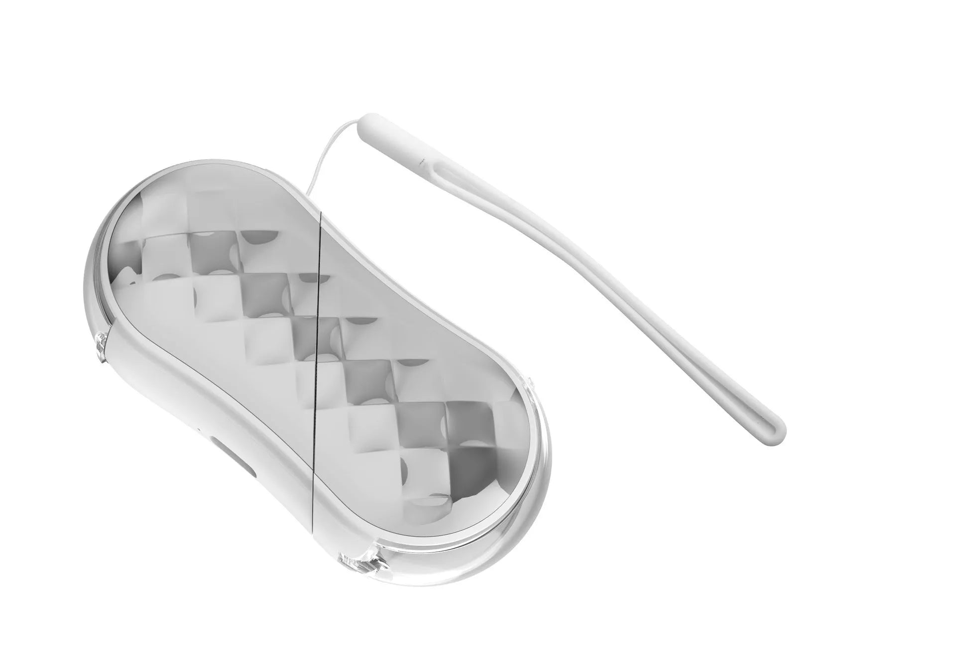 Deformable heart-shaped in-ear wireless Bluetooth headset in white with noise reduction