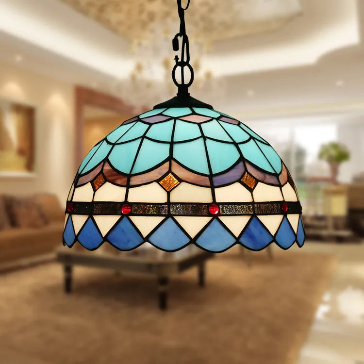 European retro baroque style abstract chandelier with a coloured glaze finish.