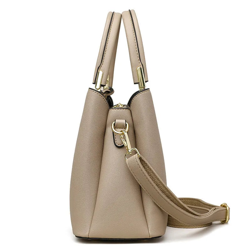 Women's PU leather messenger bag with multiple compartments in various colour options