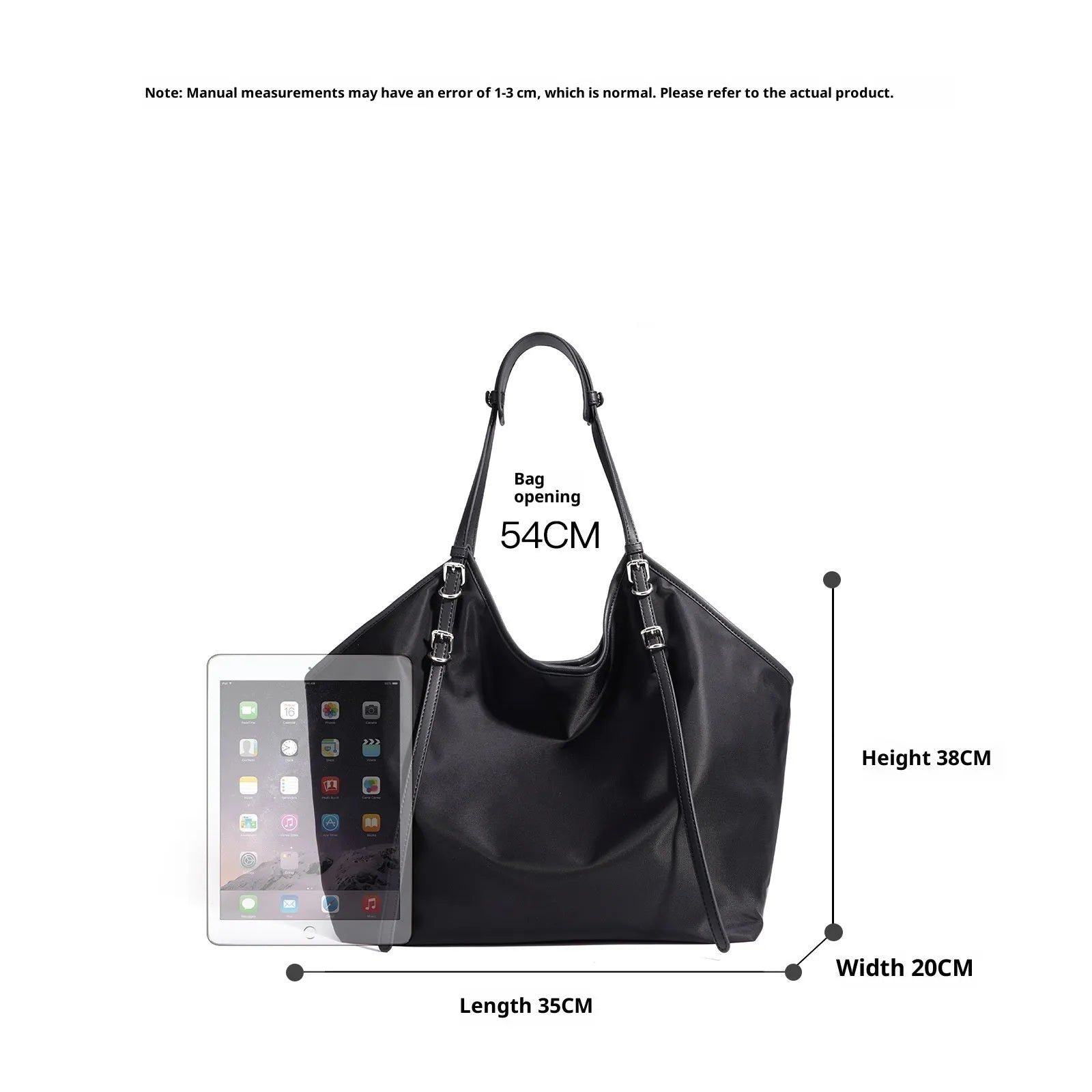Denim women's patchwork casual crossbody bag shell shape black colour with inner pocket
