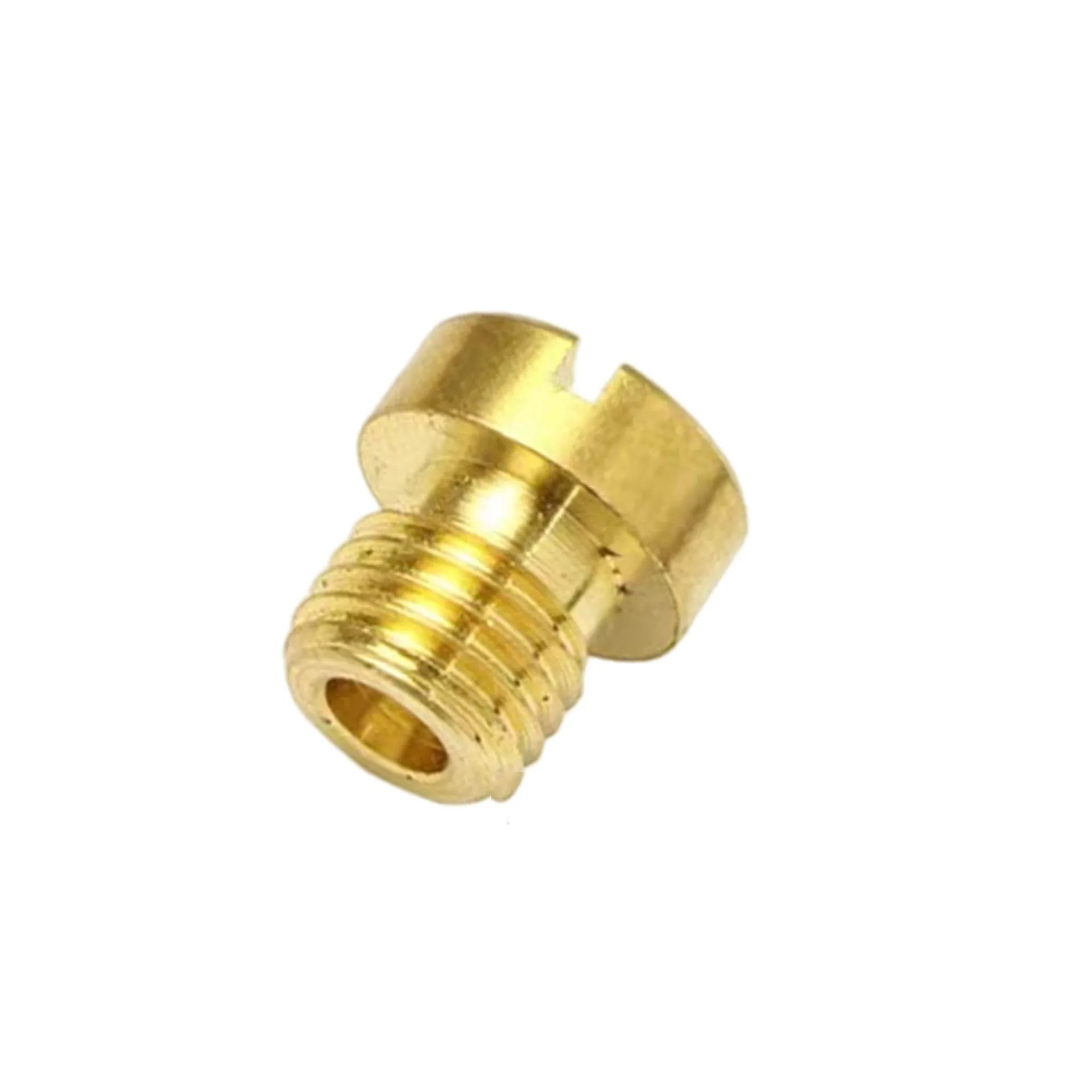 Brass M6 carburetor main jet for Derotto PHBN PHVA, size markings visible