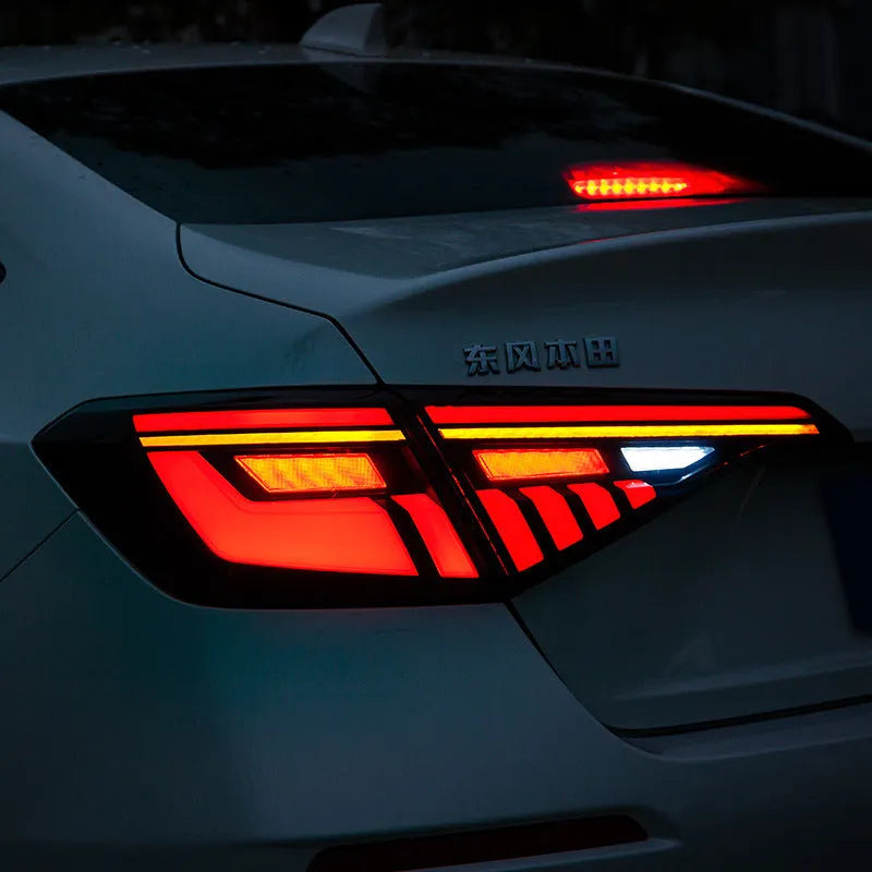 11th generation Honda Civic black and red LED aftermarket taillight assembly.