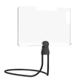 Black large screen magnifying glass with 5x magnification, 240x170mm acrylic lens and flexible silicone hose stand.
