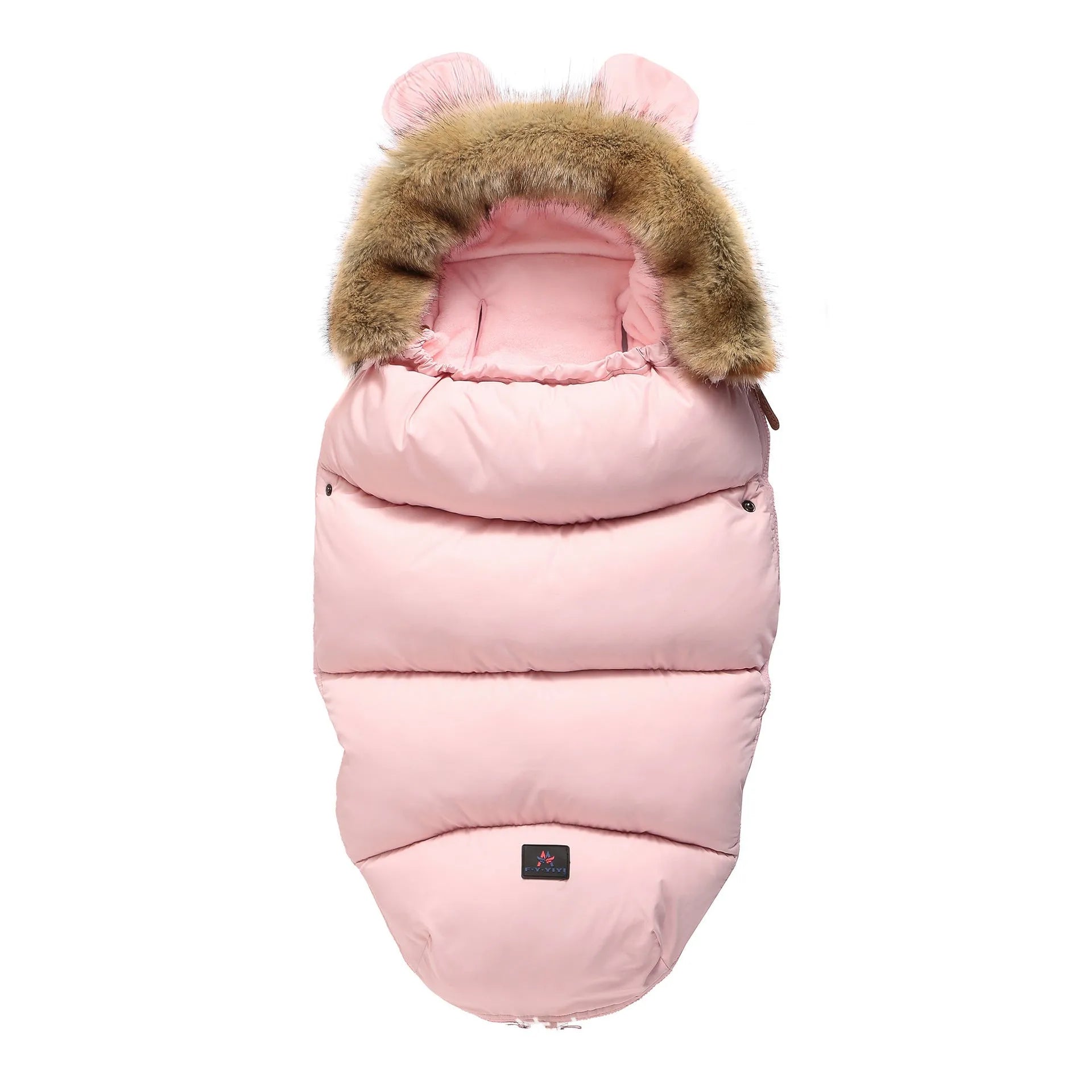 Dismountable baby stroller sleeping bag in a silkworm cocoon style for ages 1-3.