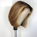 Side split gradient coffee colour wig in high temperature silk fibre, approximately 70cm long